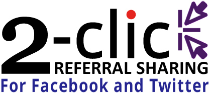 new 2-click referral program logo